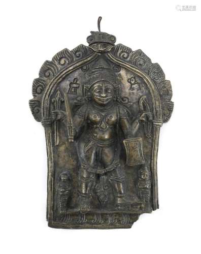 BRONZE PLAQUE, INDIA 20TH CENTURY