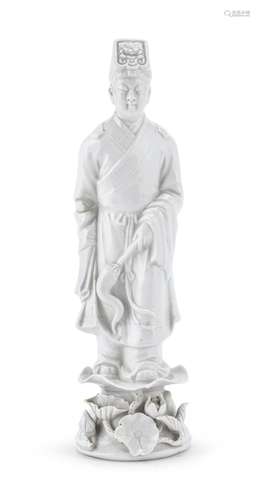 WHITE PORCELAIN SCULPTURE, CHINA 20TH CENTURY