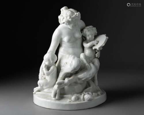 Travail du XXe siècle d'après CLODIONSatyre Porcelaine à...