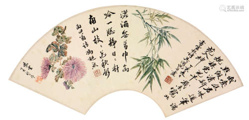 冯超然(1882-1954)吴湖帆(1894-1968)等合作 花卉