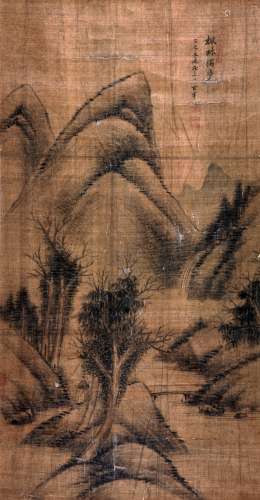 董其昌（款） 1555-1636 枫林独步