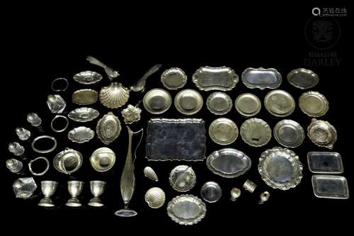 Lot of silver objects, 20th century