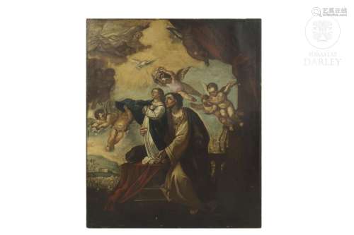 Spanish School 18th century "Saint Anne and the Virgin&...