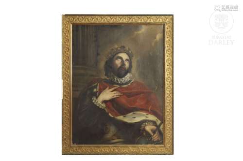 French School 17th - 18th century "Saint Louis. King of...