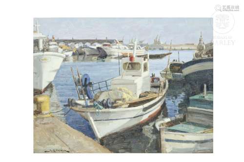 Juan Lluna Lerma (1933) "Port of Valencia".