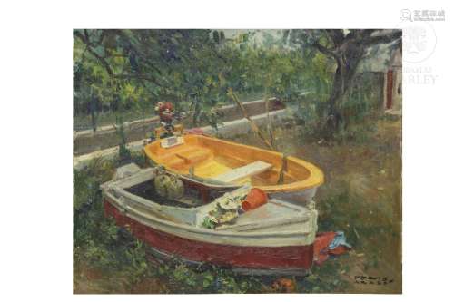 JOSE PERIS ARAGO (1907 - 2003) "Two boats"