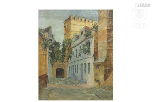 Bernardino de Pantorba (1896 - 1987) "Sevillian alley&q...