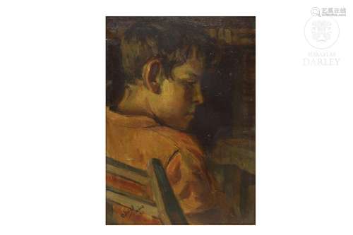 Oficial Llorens. "Portrait child", 1972