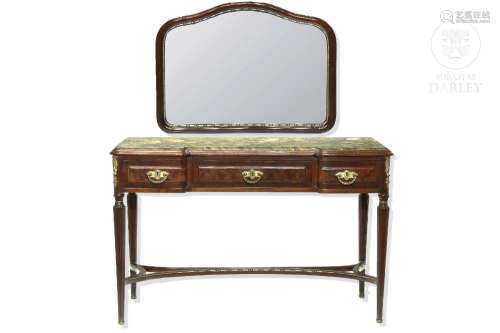Dressing table cabinet, with mirror, 20th century