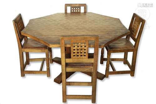 Robert 'Mouseman' Thompson (1876 - 1955) "Table and fou...