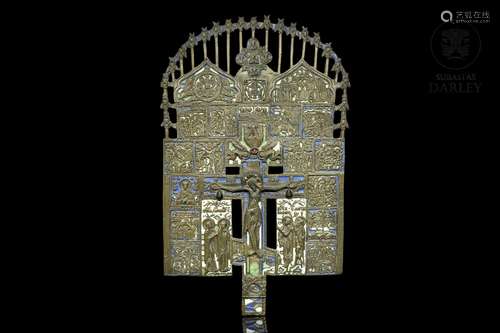 Byzantine processional crucifix, Russia, 19th century