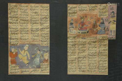 Illuminated manuscript pages, Persia, 17th-19th century