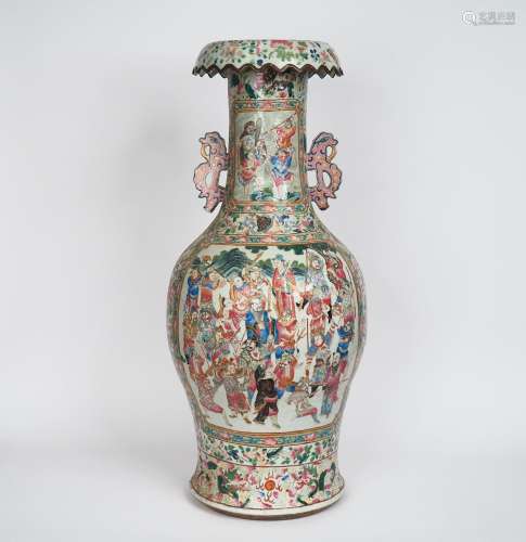 Chine, fin XIXe siècle, 
Important vase de palais en po