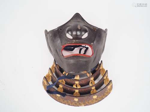 Japon, XVIIIe siècle, 
Masque MEMPÔ de type ressei, en