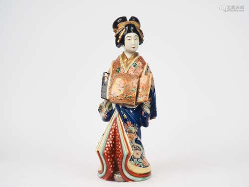 Japon, période Taisho,
Importante statue en porcelaine