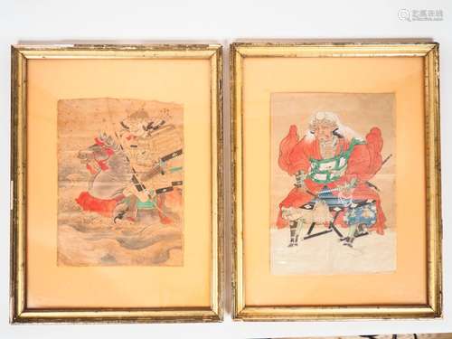 Japon, période Taisho
Deux encres et couleurs sur papie