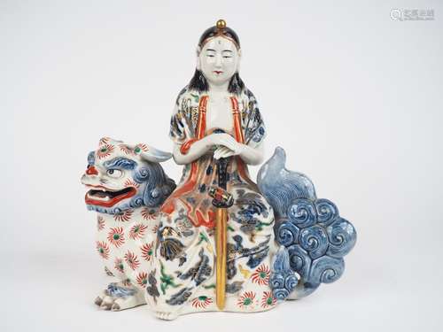 Japon, vers 1870, Meiji,
Groupe en porcelaine de Kutani