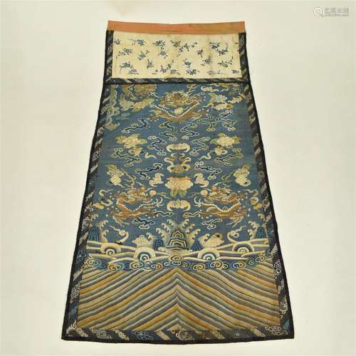 CHINESE QING DYNASTY KESI DRAGON ROBE PIECE