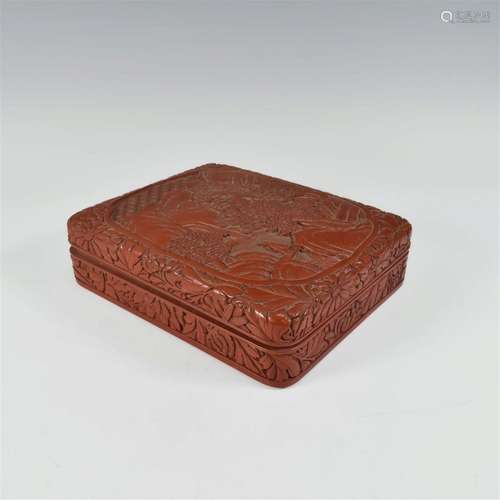 JAPANESE RECTANGLE LACQURED BOX WITH LID