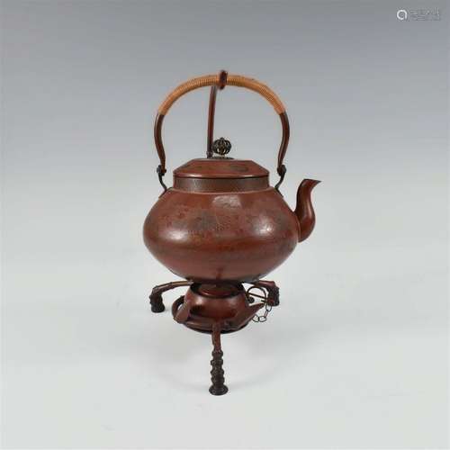 JAPANESE TEAPOT WITH STAND