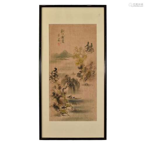 JAPANESE FRAMED PAINTING