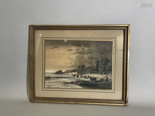 Attribué à Jules-Achille NOËL (1810/15-1881)
"Troupeau
