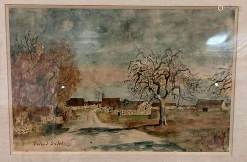 Roland OUDOT (1897-1981) 
"Les Bréviaires"
Aquarel...