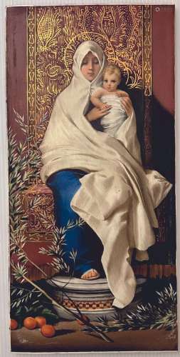 E. BIANCHINI (XIXe-XXe siècle)
Madone
Peinture sur plaq