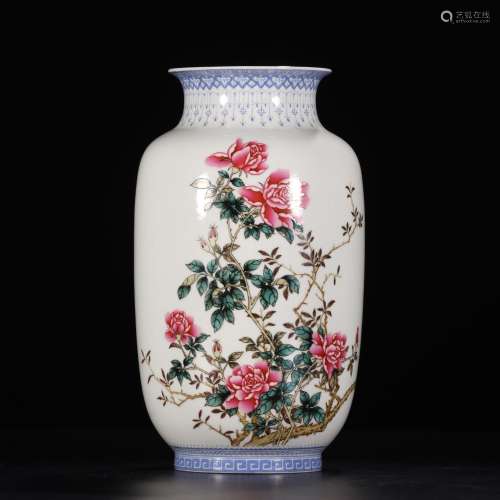 Pastel Poetry Flower Pattern Vase