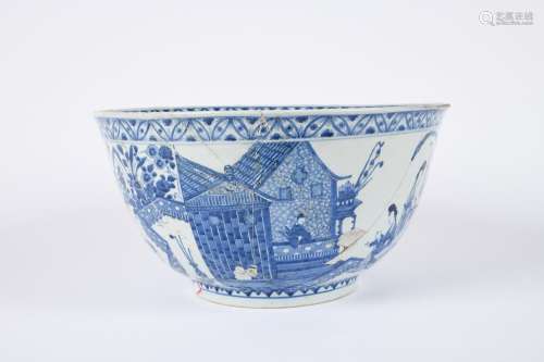 Chine, période Kangxi (1662-1722). Grand bol en porcelaine b...