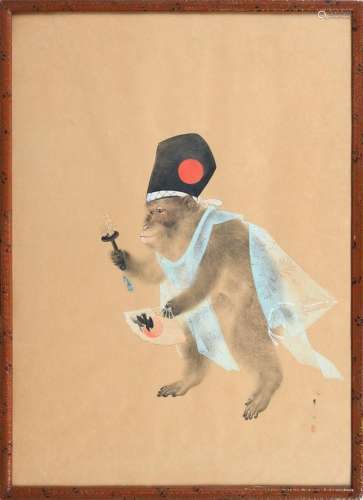 Japon, fin XIXe-début XXe siècle. Peinture à l’encre et coul...