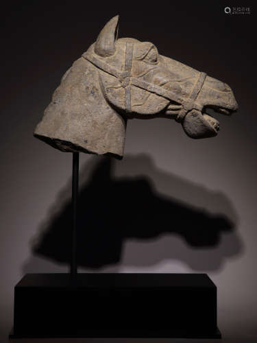 Tang Dynasty bluestone horse head