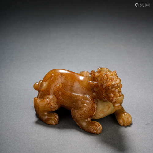 Before Ming Dynasty, Hetian Jade Beast