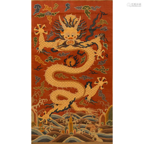 Qing dragon pattern Kesi