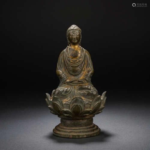A Gilt Bronze Shakyamuni Buddha Before Ming Dynasty