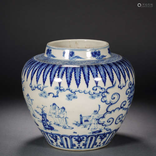 Before the Ming Dynasty, a blue and white character story ja...