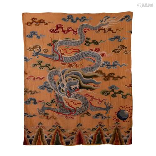 A CHINESE EMBROIDERY OF DRAGON