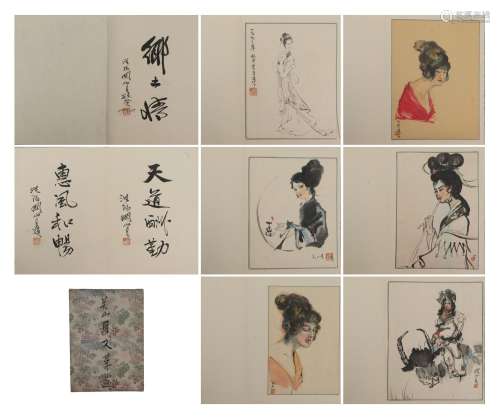 A CHINESE ALBUM PAINTING OF FIGURES