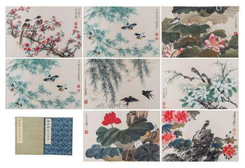 A CHINESE ALBUM PAINTING OF BIRDS AND FLOWERS