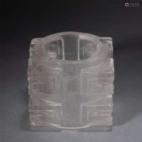 A CRYSTAL CONG STYLE VASE