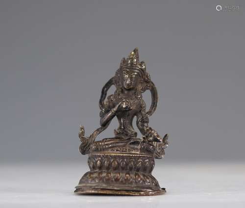 Statue "Tara" en bronze Sino-Tibétain<br />
Poids:...