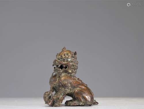 Rare bronze d'époque Ming "Chiens de Fô" <br />
Po...