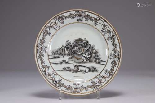 Assiette en porcelaine de Chine, "scène nativité",...