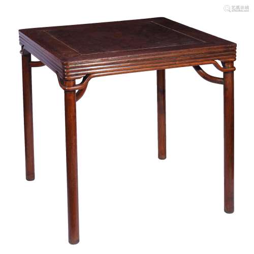 A CHINESE HUANGHUALI SQUARED TABLE