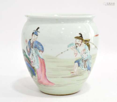 Small Chinese Famille Rose Fish Bowl