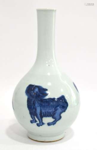 Chinese Blue & White Bottle Vase