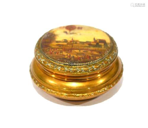 Antique Rounded Covered Painted Box