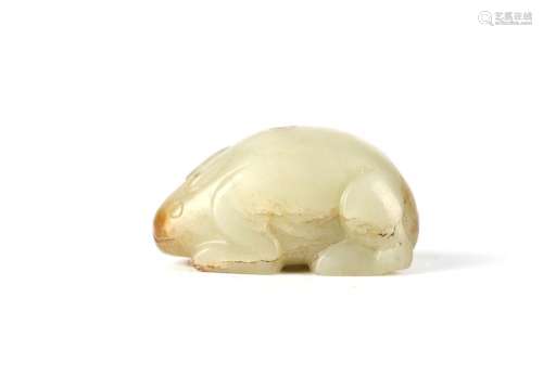 Chinese Carved Jade Figure of Rabbit