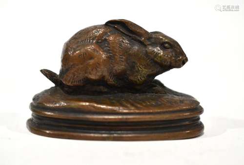 Barye Bronze Figure of Rabbit