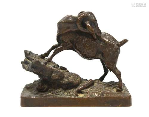 P.J. Mene Bronze Figure of Goat